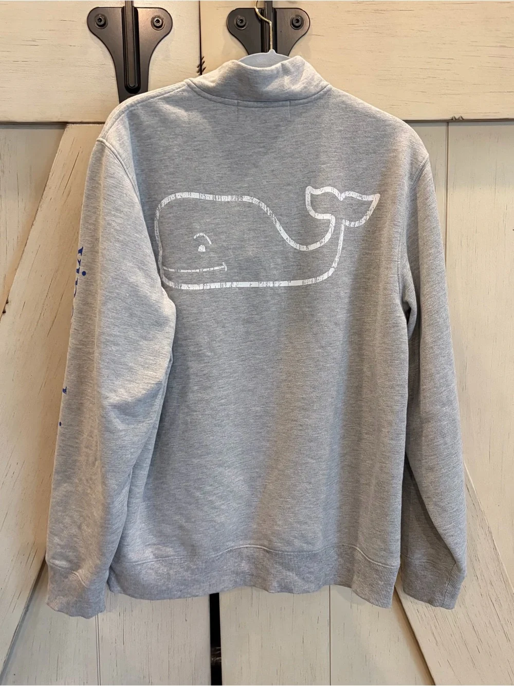 Vineyard Vines Men's Heather Gray Quarter Zip Pullover Sweatshirt Size Medium